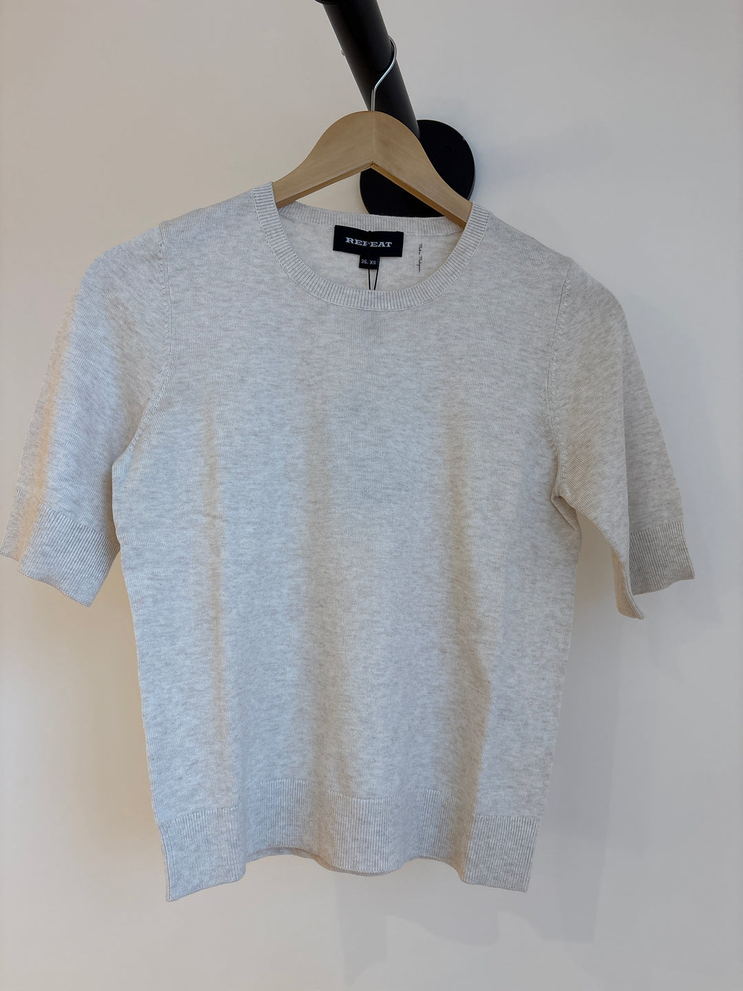 FINE-KNIT COTTON BLEND SWEATER (IVORY) - REPEAT