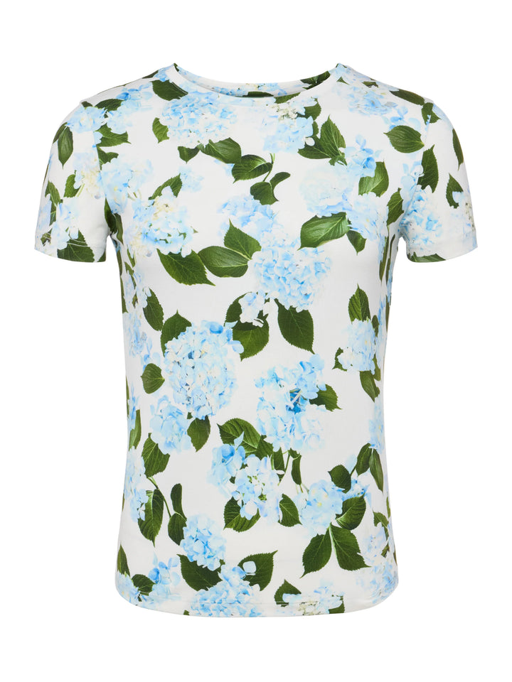 RESSI SHORT SLEEVE CREW HYDRANGEA - L'AGENCE