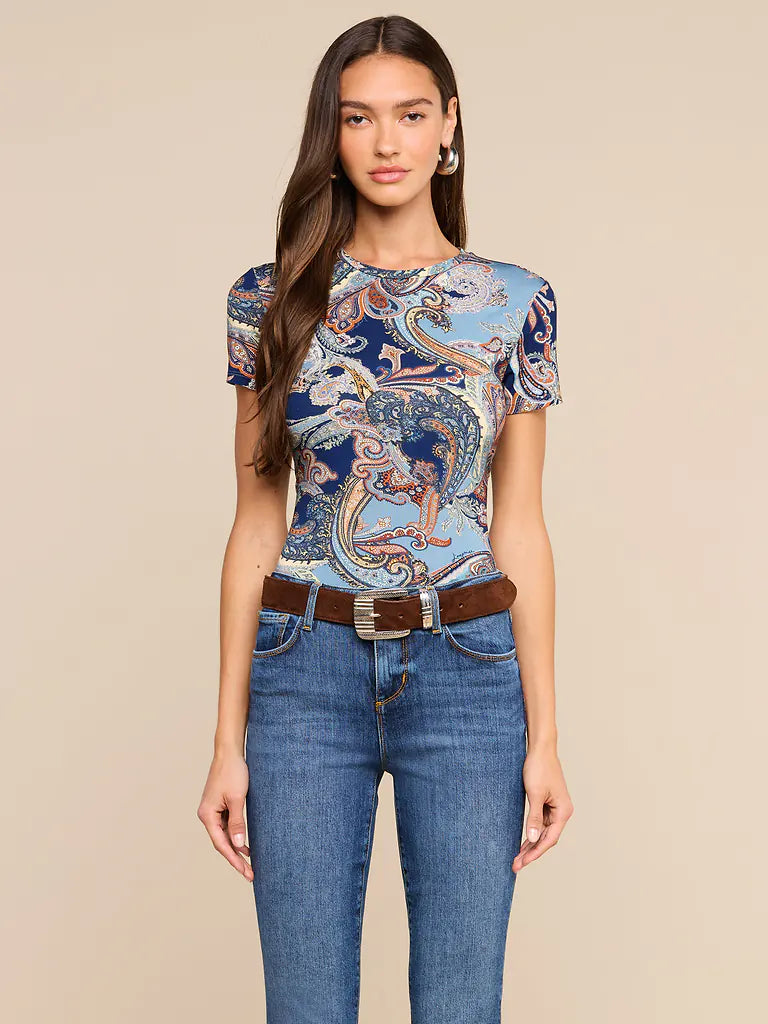 RESSI S/S CREW (MIDNIGHT MULTI BESARABIAN PAISLEY) - L'AGENCE