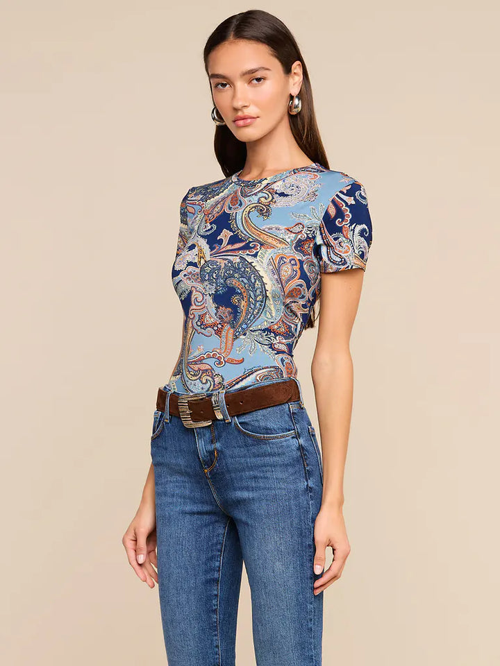 RESSI S/S CREW (MIDNIGHT MULTI BESARABIAN PAISLEY) - L'AGENCE