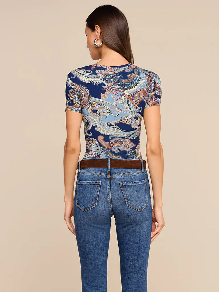 RESSI S/S CREW (MIDNIGHT MULTI BESARABIAN PAISLEY) - L'AGENCE