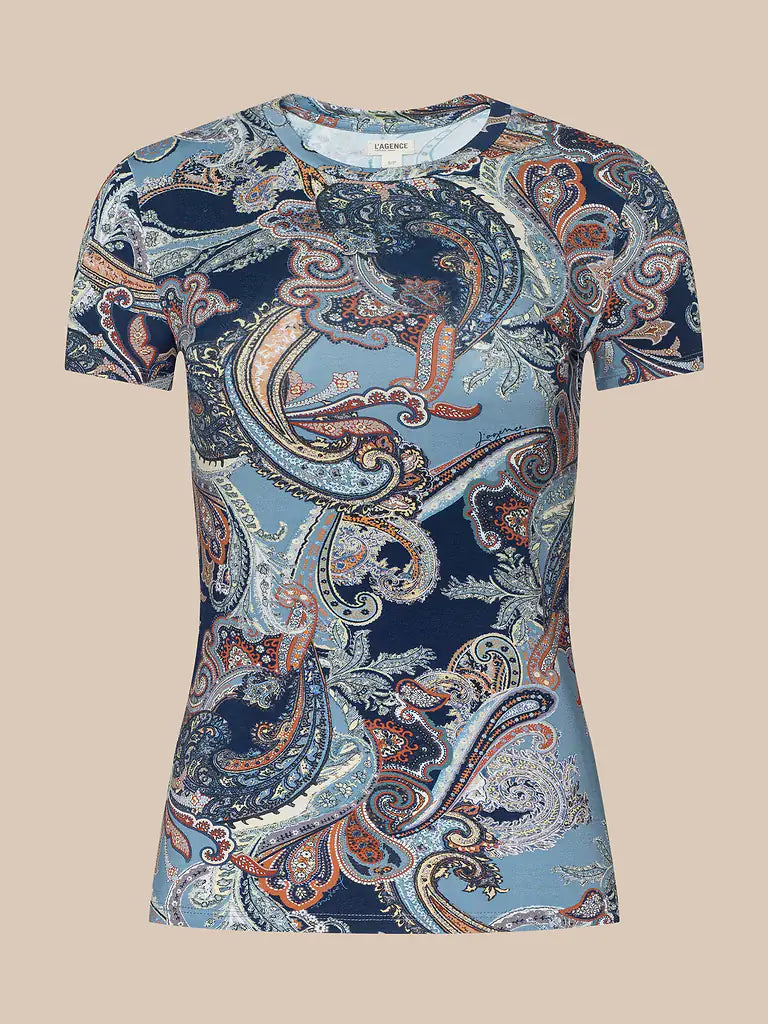 RESSI S/S CREW (MIDNIGHT MULTI BESARABIAN PAISLEY) - L'AGENCE