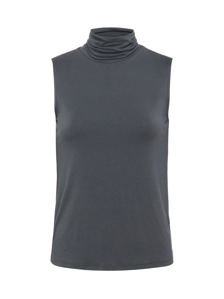 CECI SLEEVELESS TURTLENECK (DARK SHADOW) - L'AGENCE