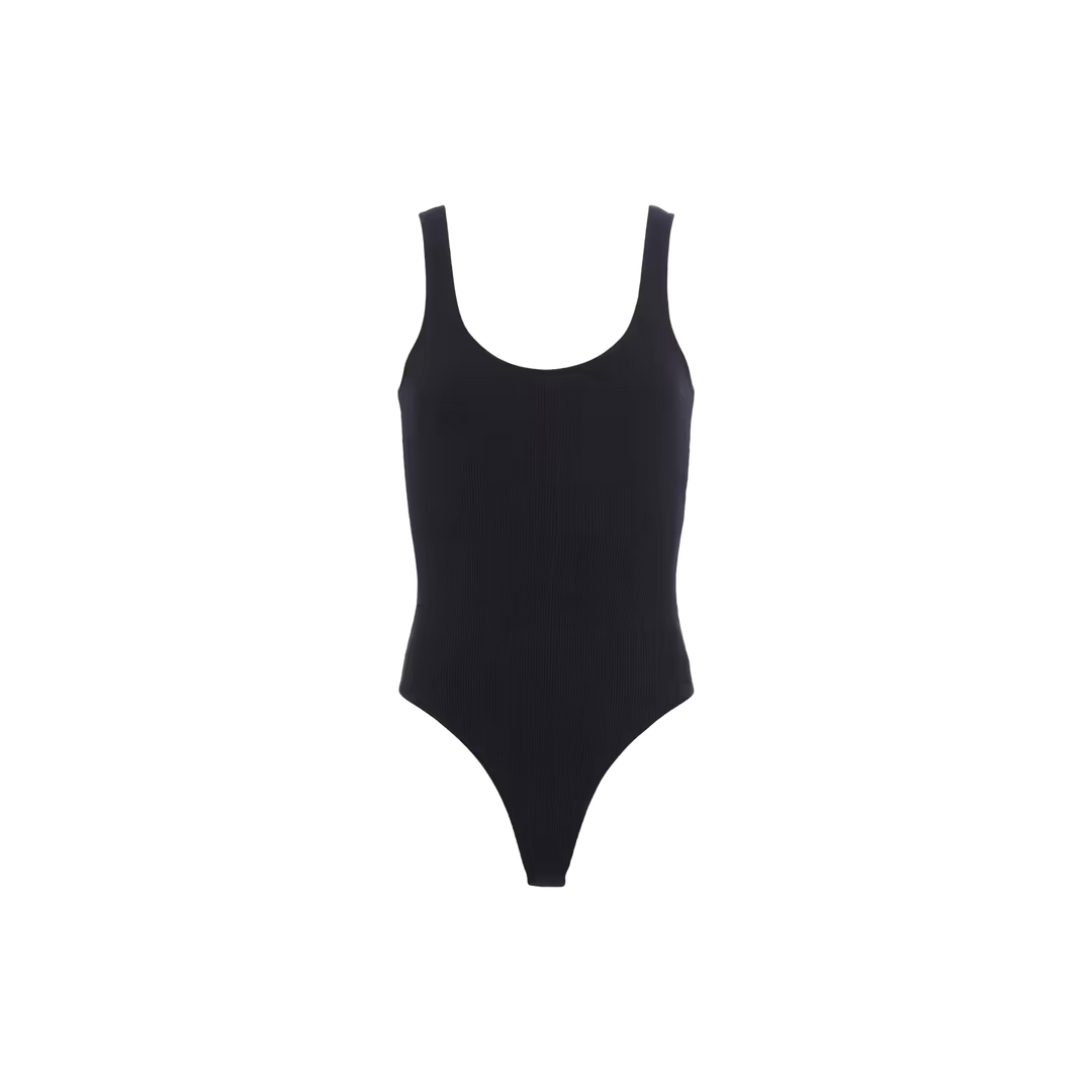 NICA SCOOP NECK BODYSUIT (BLACK) - L'AGENCE