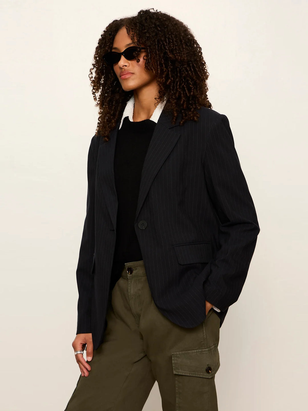 MACI BLAZER (NAVY PINSTRIPE) - SANCTUARY