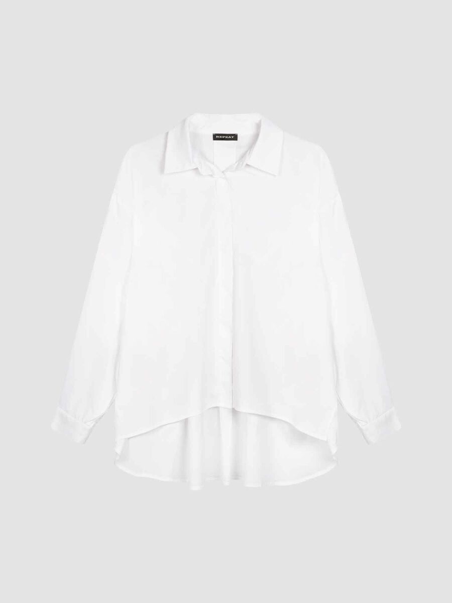 POPLIN SHIRT WITH FRONT SLITS - REPEAT