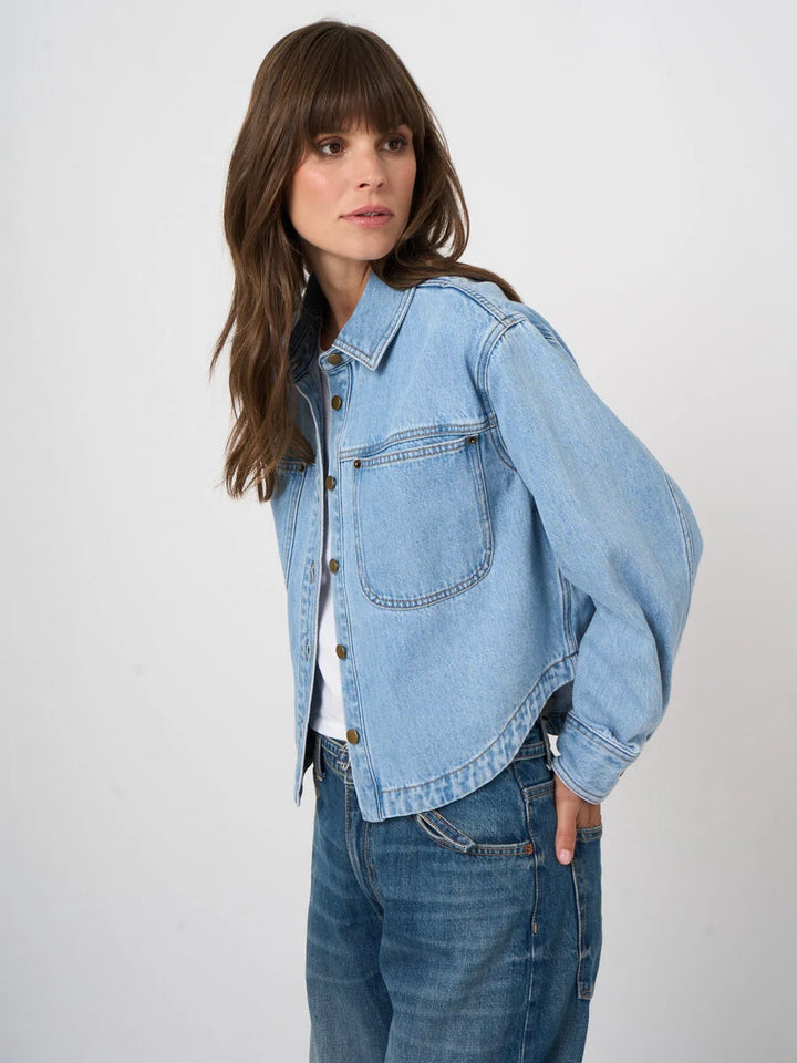 DENIM COTTON SHIRT JACKET - REPEAT