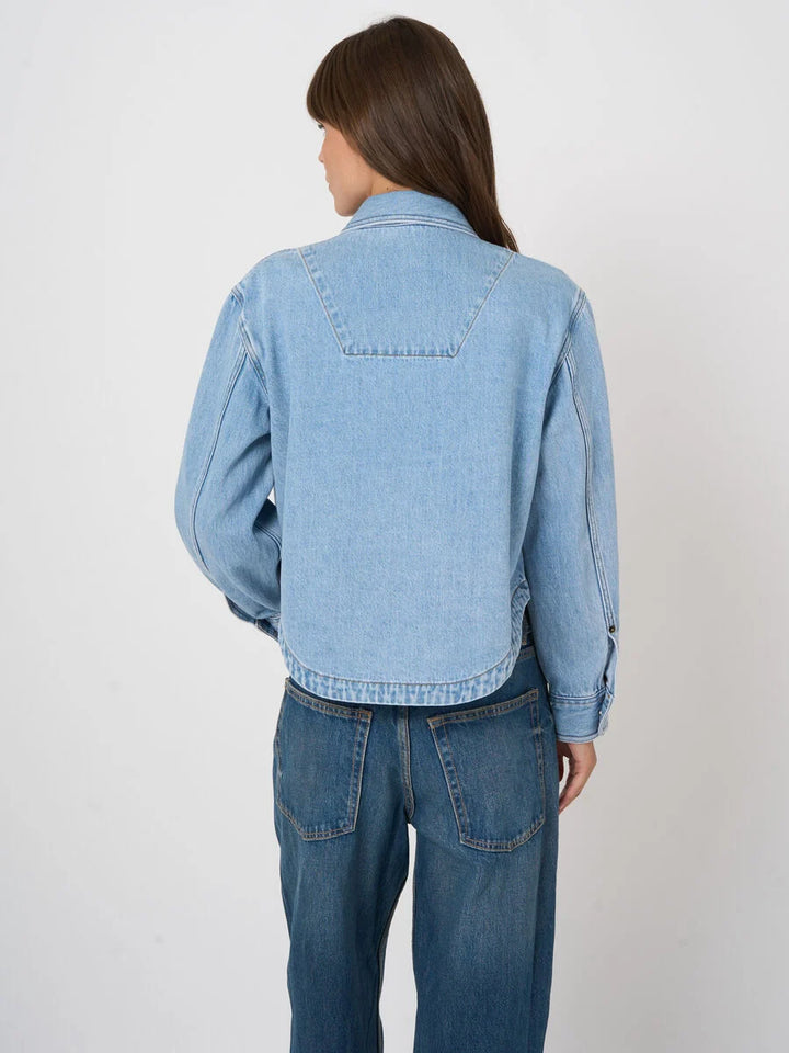 DENIM COTTON SHIRT JACKET - REPEAT