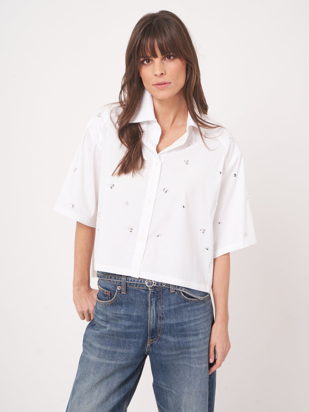 WOVEN JEWEL BLOUSE - REPEAT