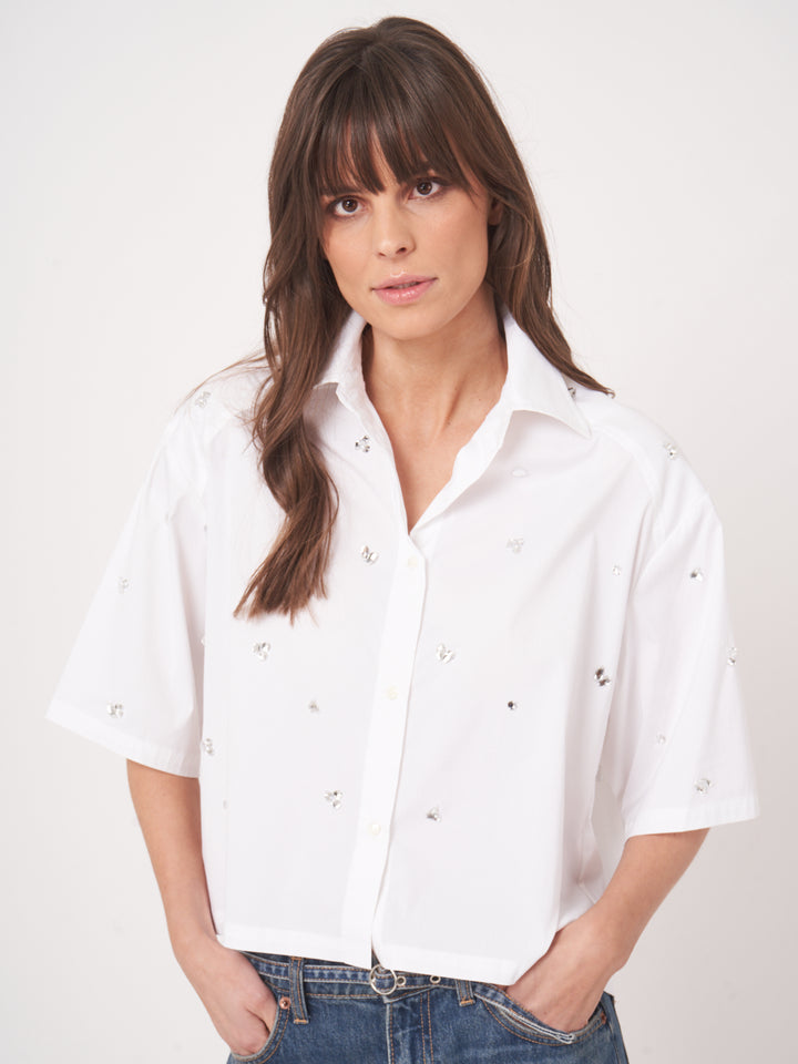 WOVEN JEWEL BLOUSE - REPEAT
