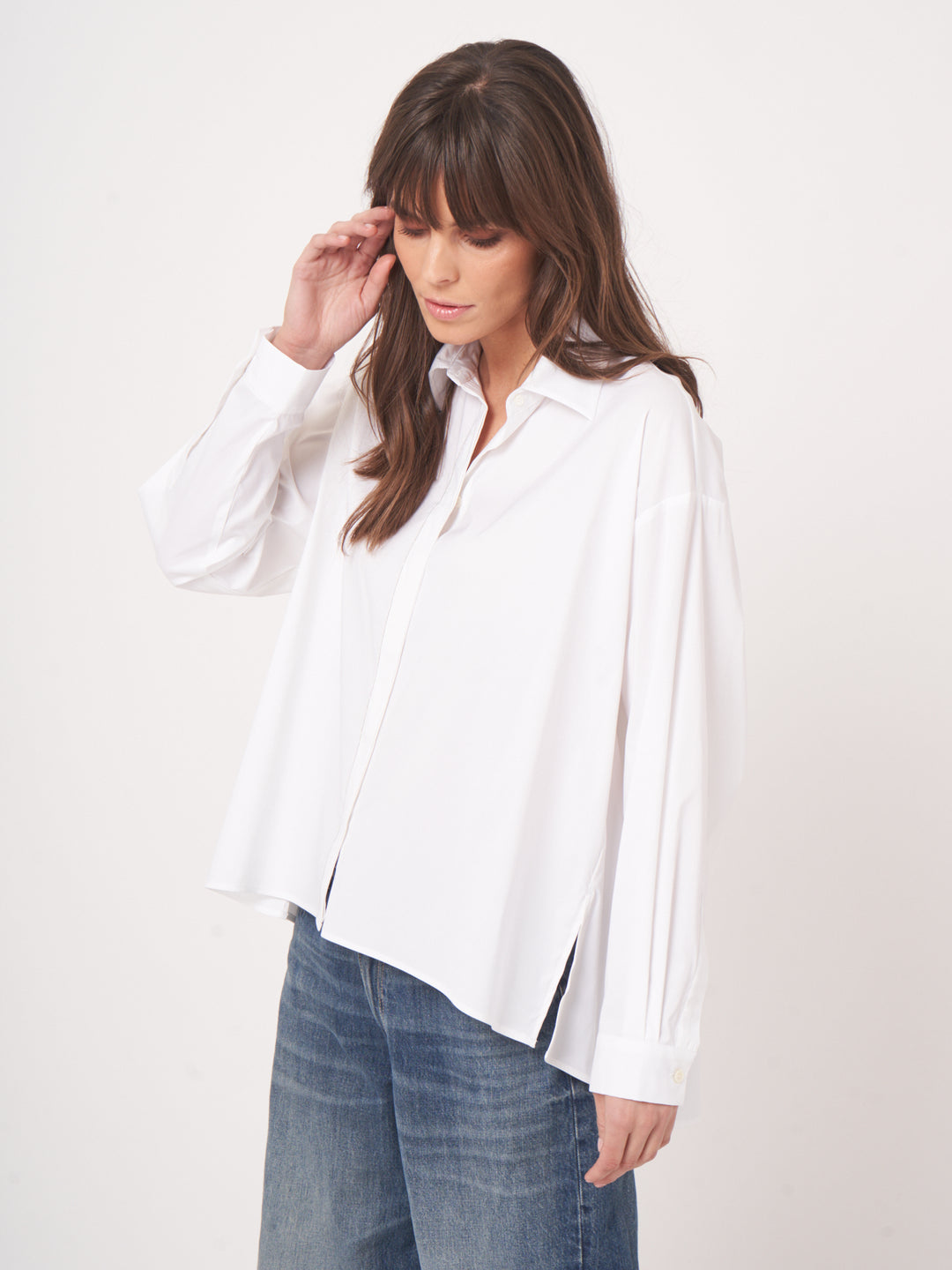 HI-LO WOVEN BLOUSE - REPEAT