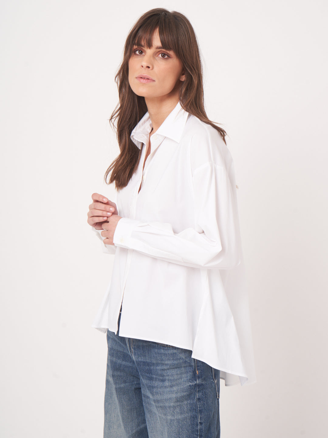 HI-LO WOVEN BLOUSE - REPEAT