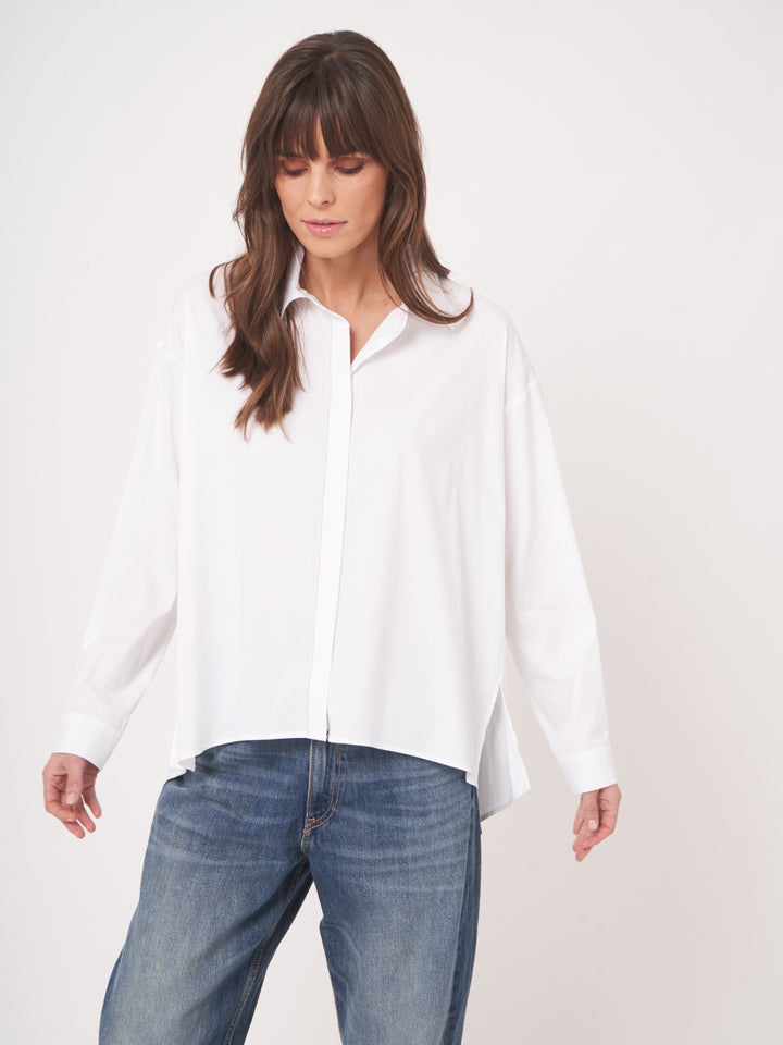 HI-LO WOVEN BLOUSE - REPEAT