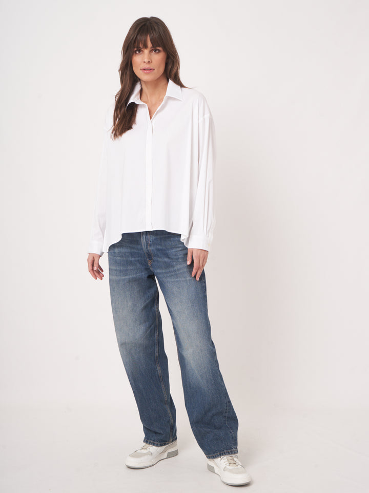 HI-LO WOVEN BLOUSE - REPEAT