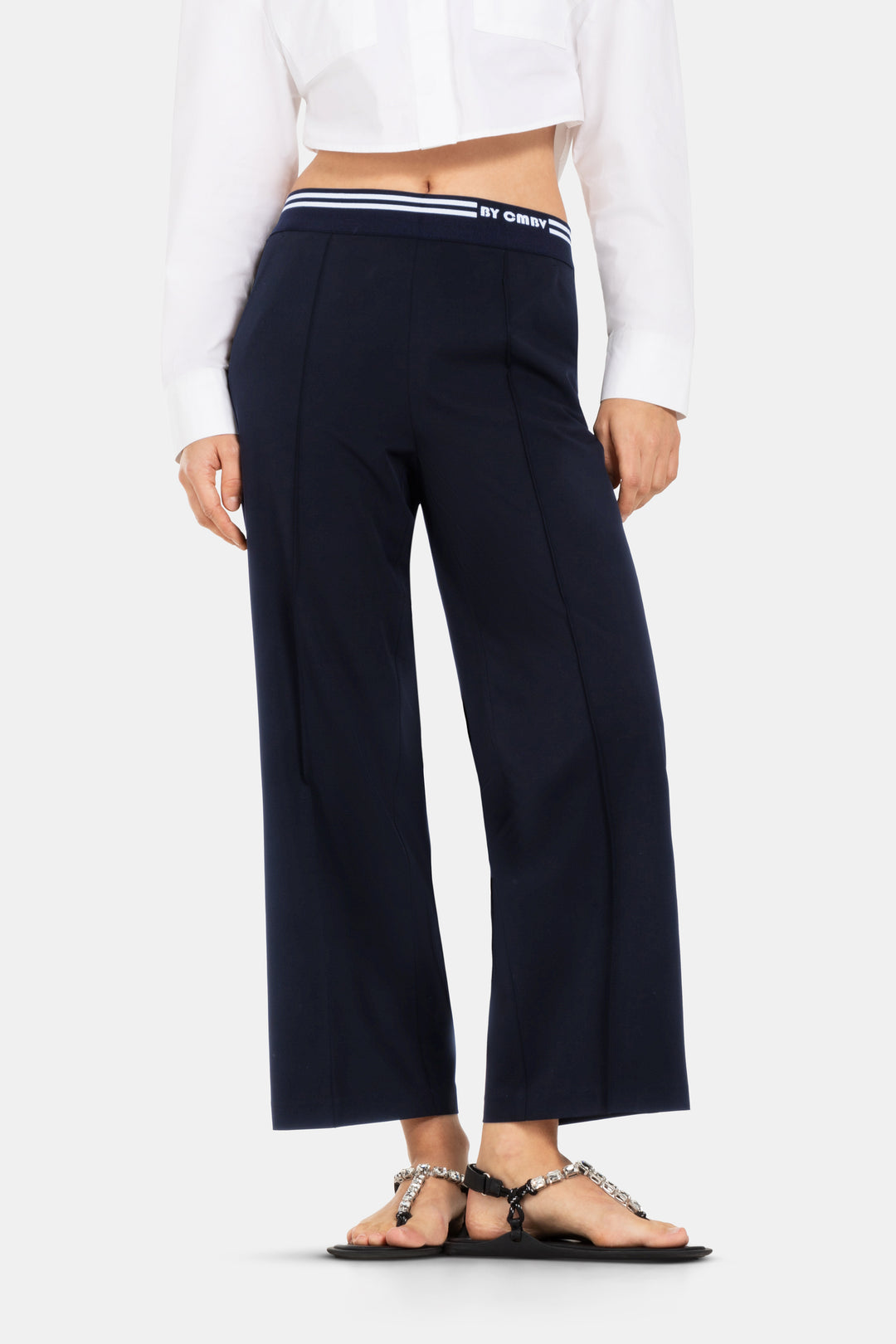 CAMERON WIDE LEG PANT (DARK NAVY) - CAMBIO