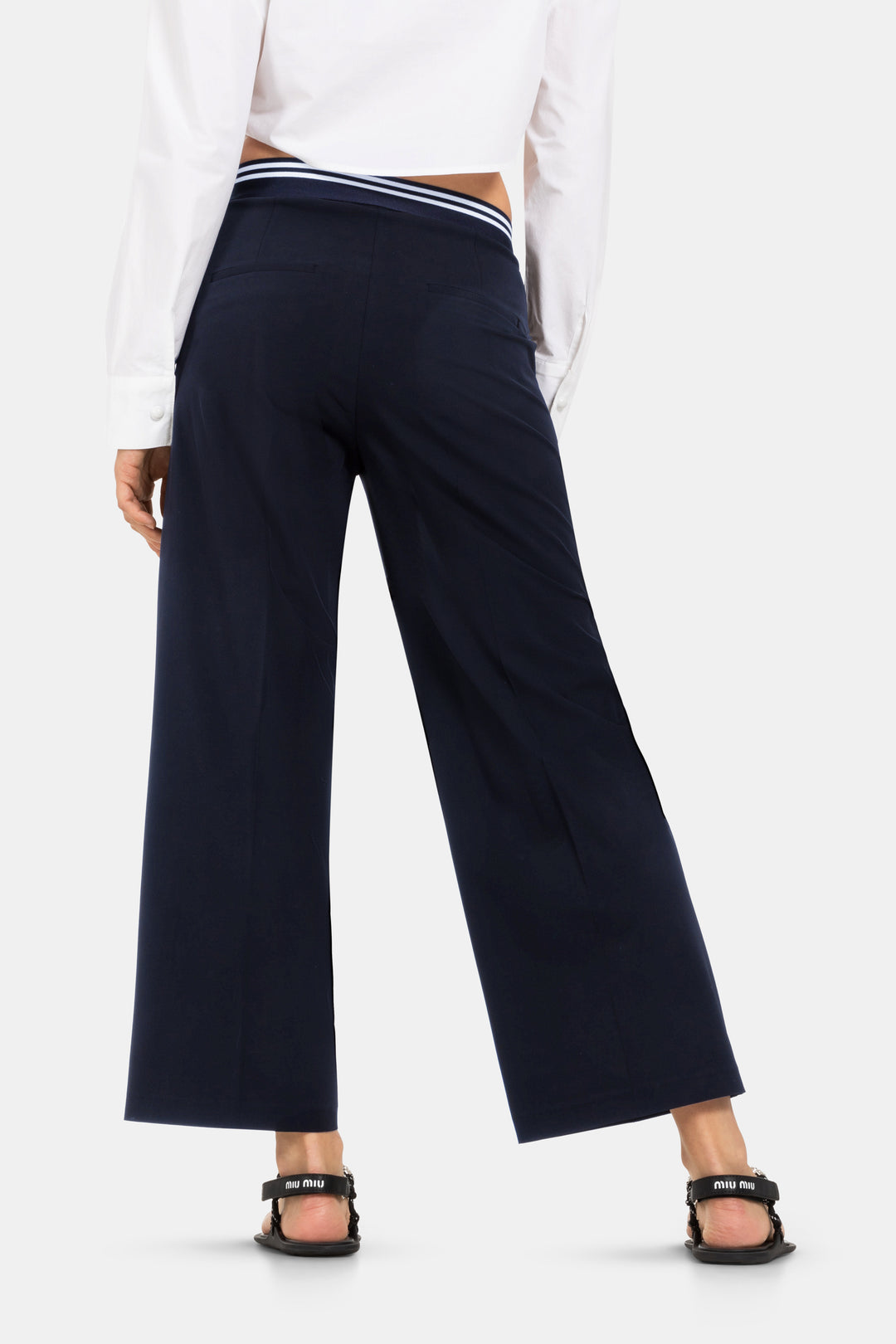 CAMERON WIDE LEG PANT (DARK NAVY) - CAMBIO
