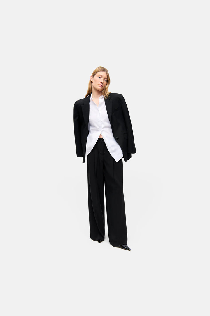 ADDISON WIDE LEG DRAWSTRING PANT (BLACK) - CAMBIO