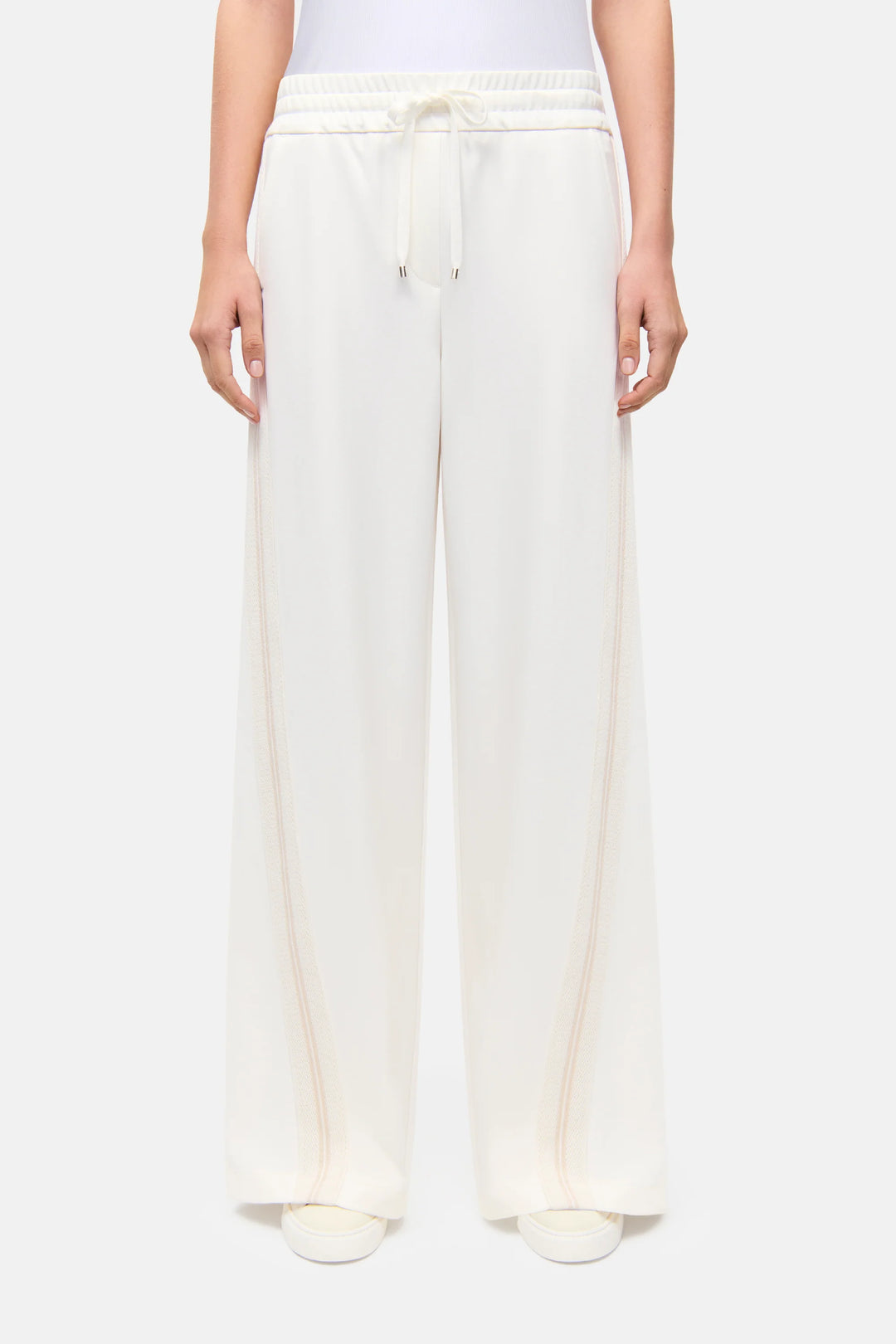 ANABELLE PANT WITH STRIPES (OFF WHITE) - CAMBIO