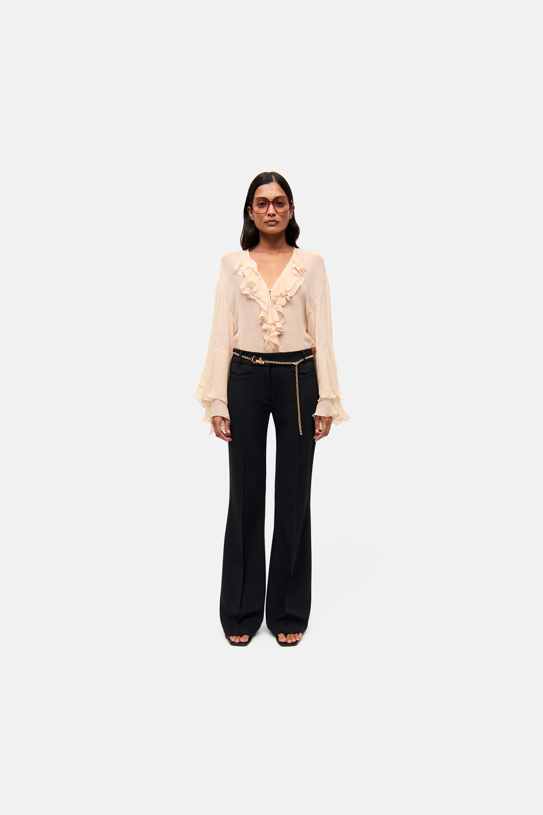FAWN FLAP POCKET PANT WITH BELT - CAMBIO