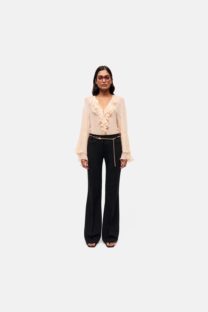 FAWN FLAP POCKET PANT WITH BELT - CAMBIO