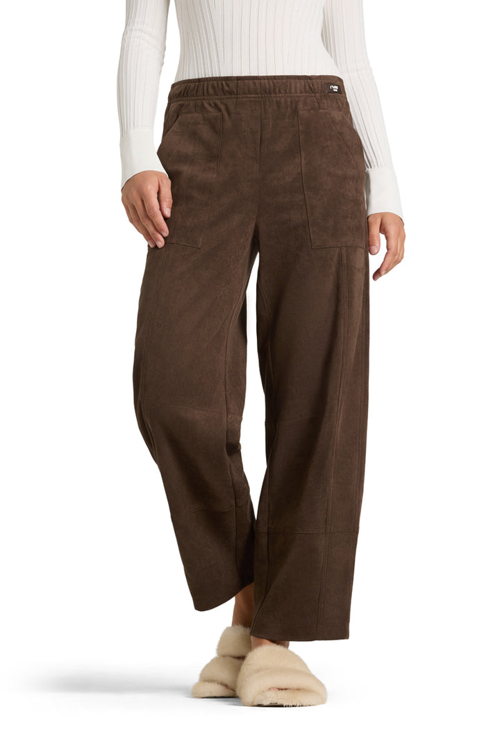 OPHELIA FAUX SUEDE PANT (CHOCOLATE HAZEL) - CAMBIO