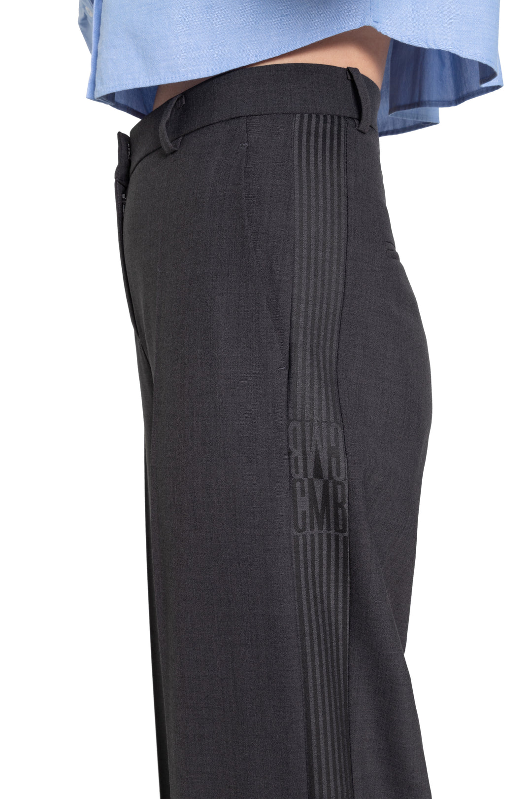 GLAM SLOUCH PANT WITH SIDE STRIPE - CAMBIO
