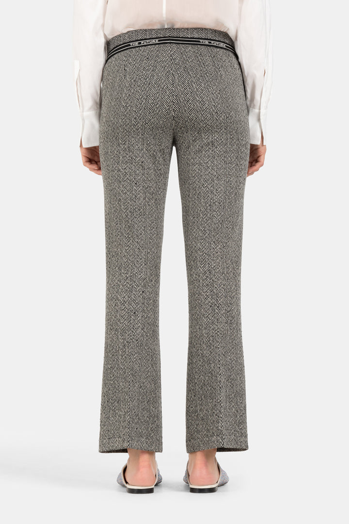 FAITH HERRINGBONE PRINT PANT - CAMBIO