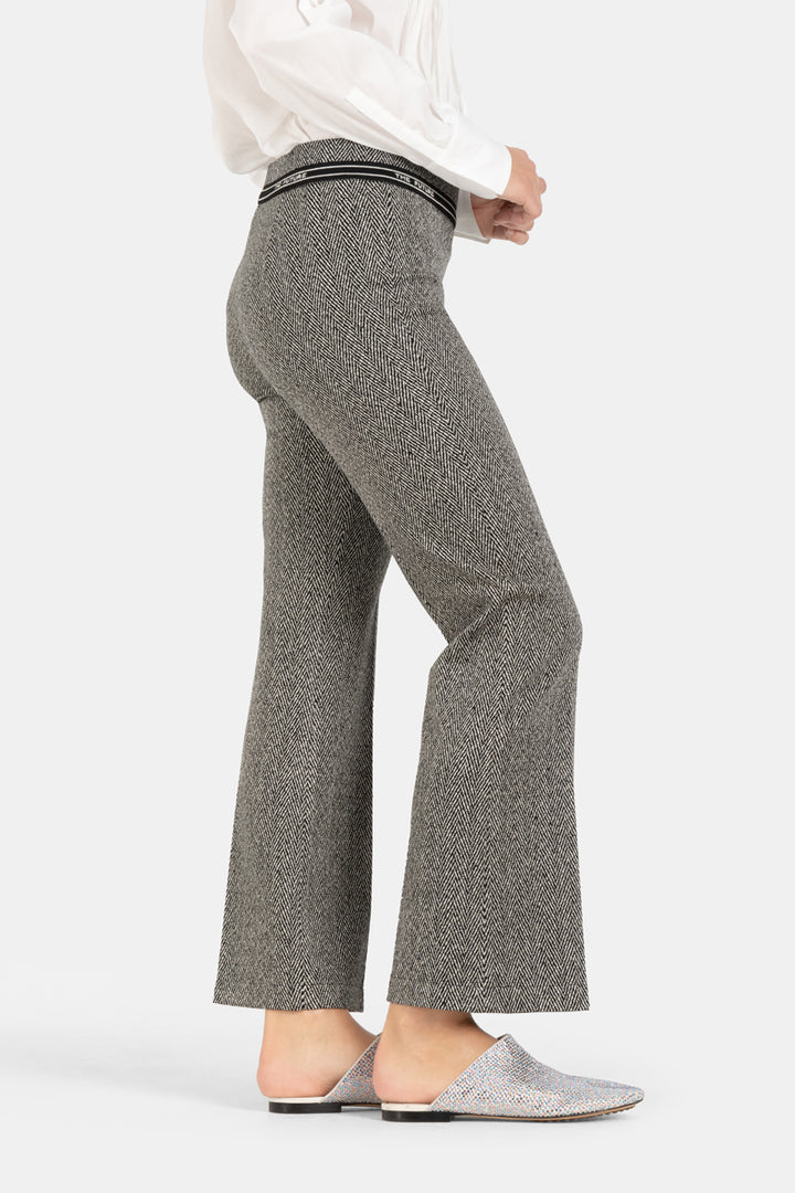 FAITH HERRINGBONE PRINT PANT - CAMBIO
