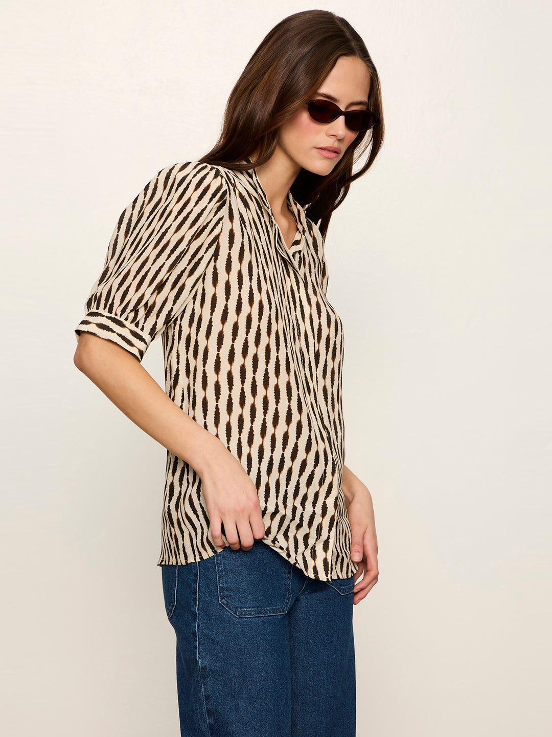 EDEN BUTTON BLOUSE (INKBLOT) - SANCTUARY