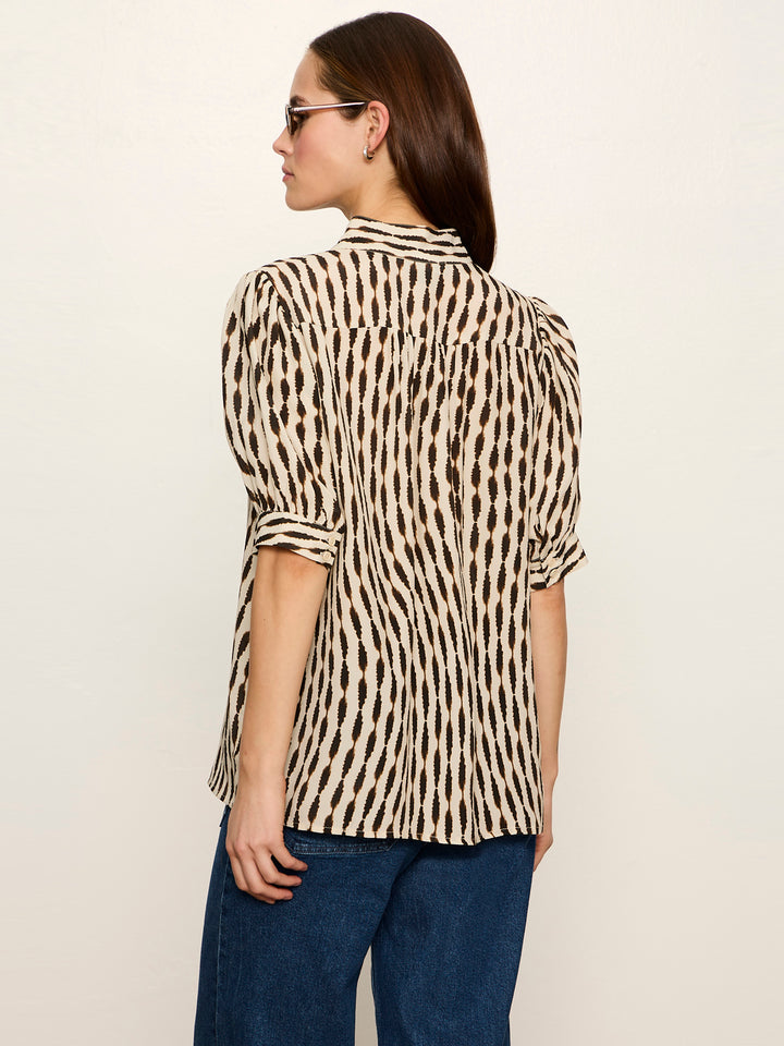 EDEN BUTTON BLOUSE (INKBLOT) - SANCTUARY