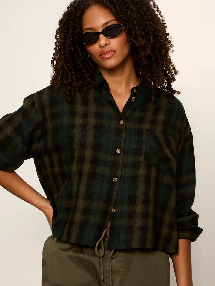 THE AUTUMN EDIT FLANNEL (FOREST PLAID) - SANCTUARY