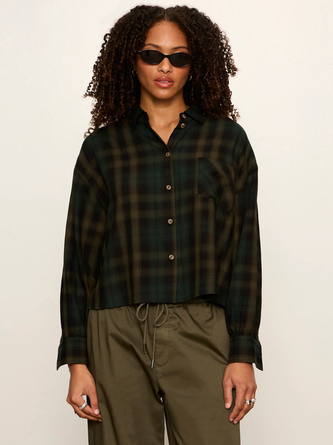 THE AUTUMN EDIT FLANNEL (FOREST PLAID) - SANCTUARY