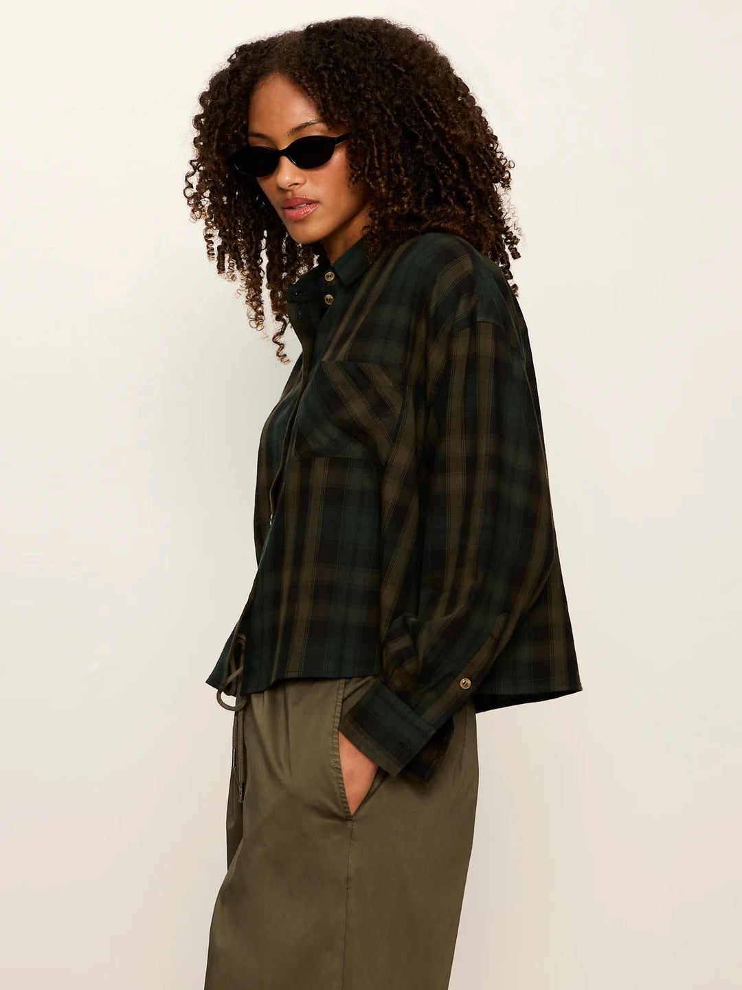 THE AUTUMN EDIT FLANNEL (FOREST PLAID) - SANCTUARY