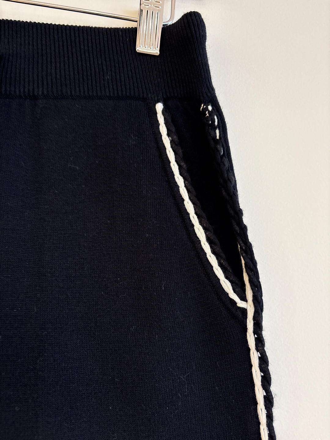 WIDE LEG KNIT PANTS (BLACK) - REPEAT