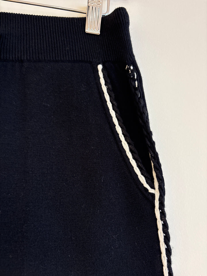 WIDE LEG KNIT PANTS (BLACK) - REPEAT