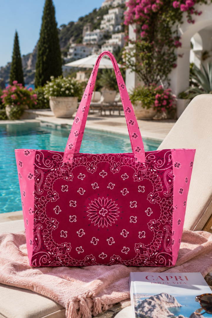 BANDANA TOTE (CHERRY) - BAG & BOUGIE