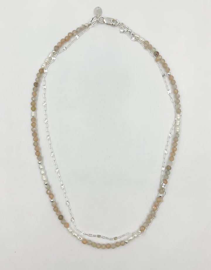 TWO STRAND PALMA NECKLACE (SILVER) - SASKIA DEVRIES