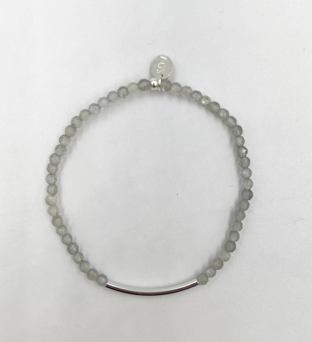 SUMMER SANDBAR BRACELET (SILVER GREY MOONSTONE) - SASKIA DEVRIES