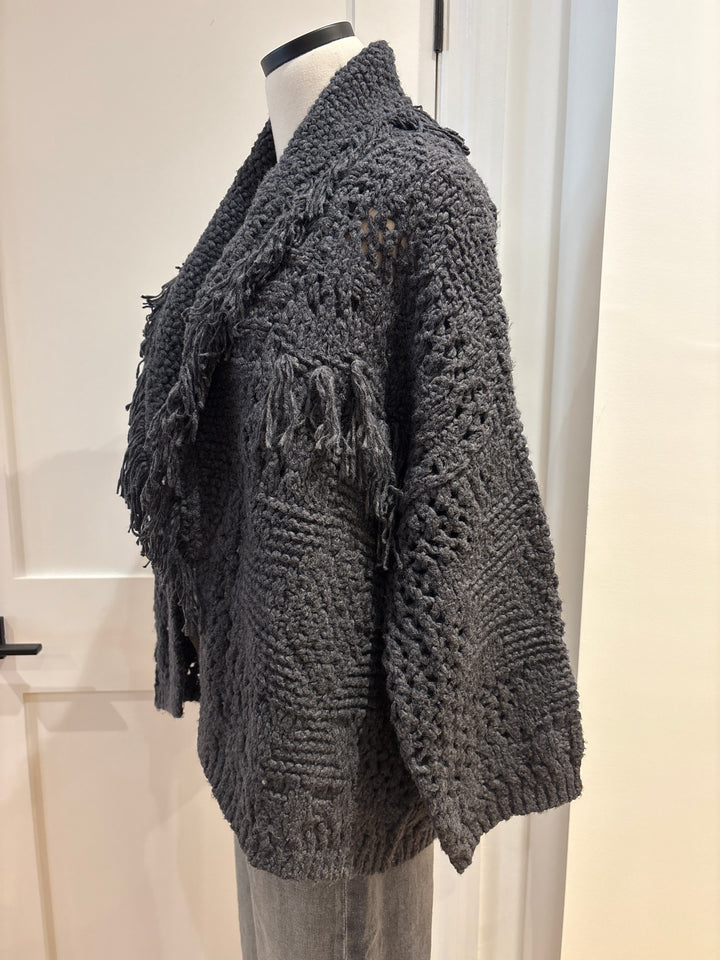 SOUTHWEST FRINGED SHAWL - AUTUMN CASHMERE
