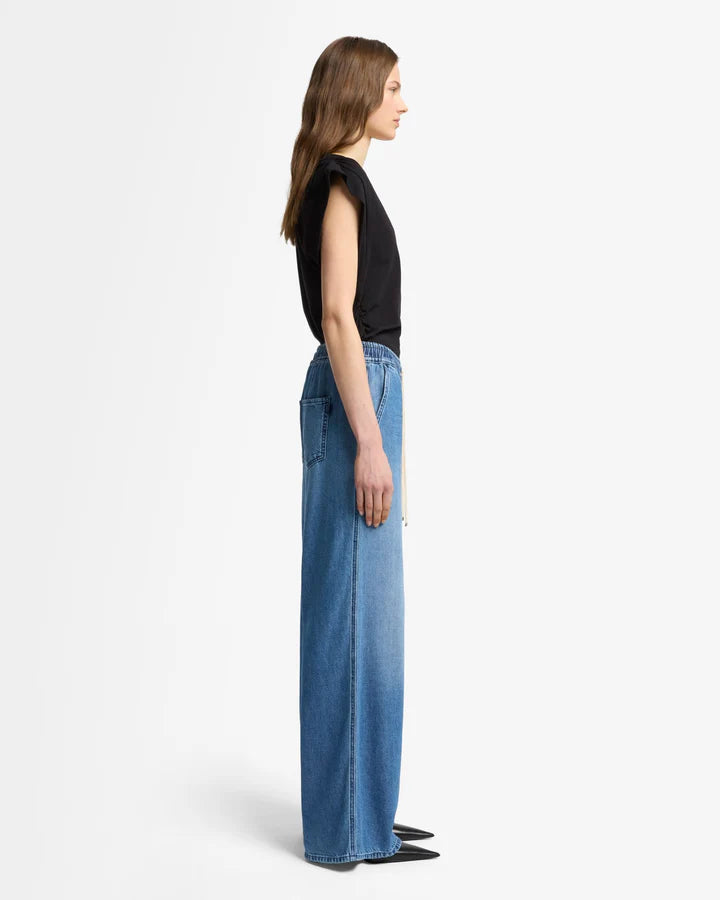 PULL-ON WIDE LEG (BLUE DENIM) - 7 FOR ALL MANKIND