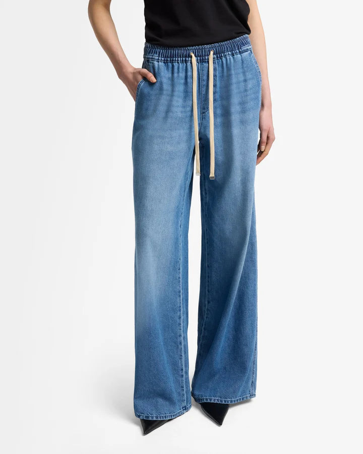 PULL-ON WIDE LEG (BLUE DENIM) - 7 FOR ALL MANKIND