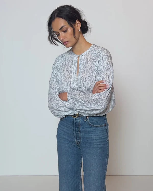 FLORENCE BLOUSE (FLORAL VINES) - NATION