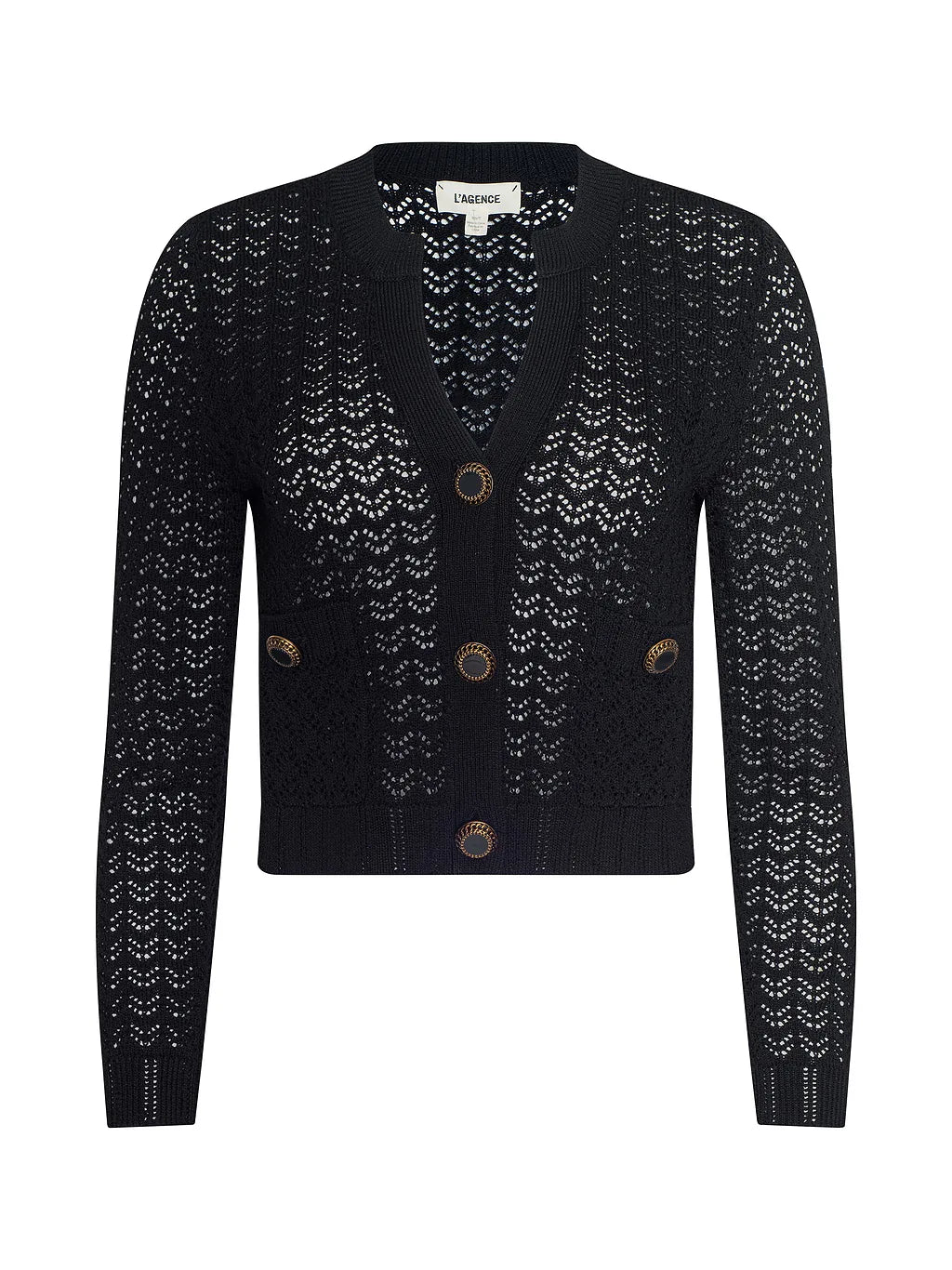 ORLA POINTELLE KNIT CARDIGAN - L'AGENCE