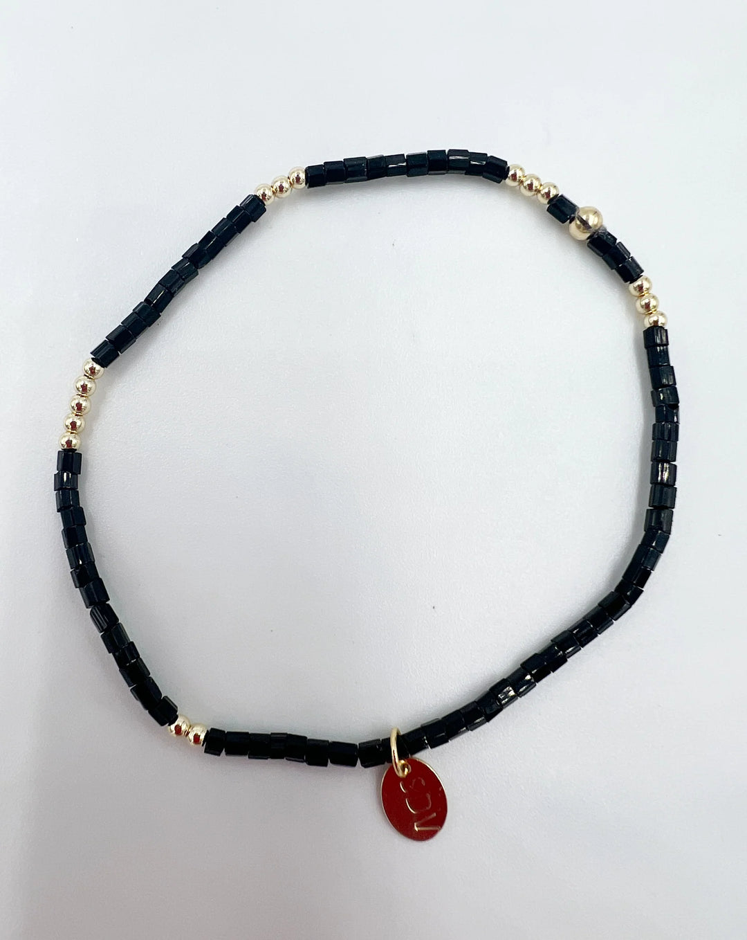 CRYSTAL LAYERING BRACELET (BLACK/GOLD) - SASKIA DEVRIES