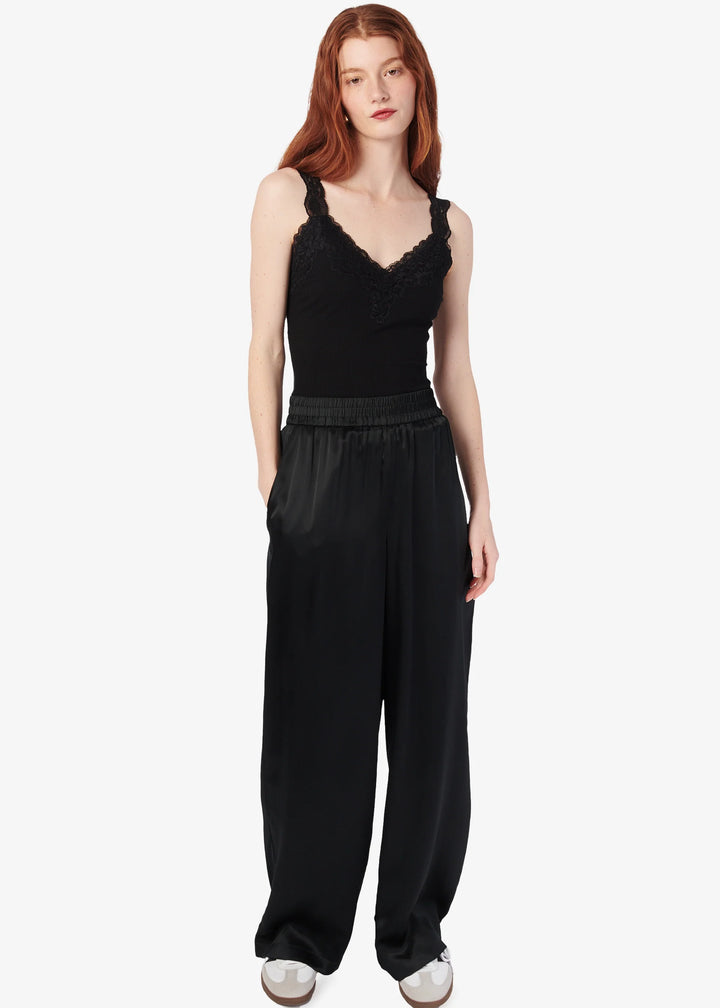LANI RIB KNIT TANK (BLACK) - CAMI NYC