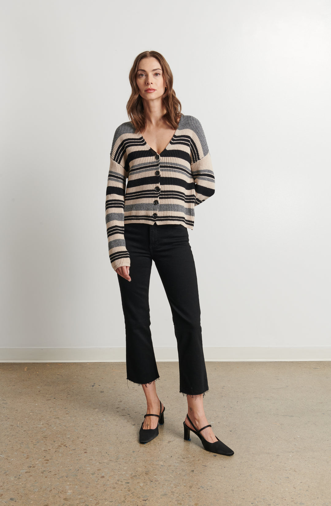 RILEY STRIPED CARDIGAN - LINE