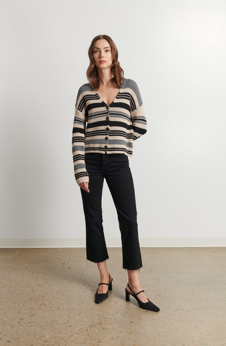 RILEY STRIPED CARDIGAN - LINE