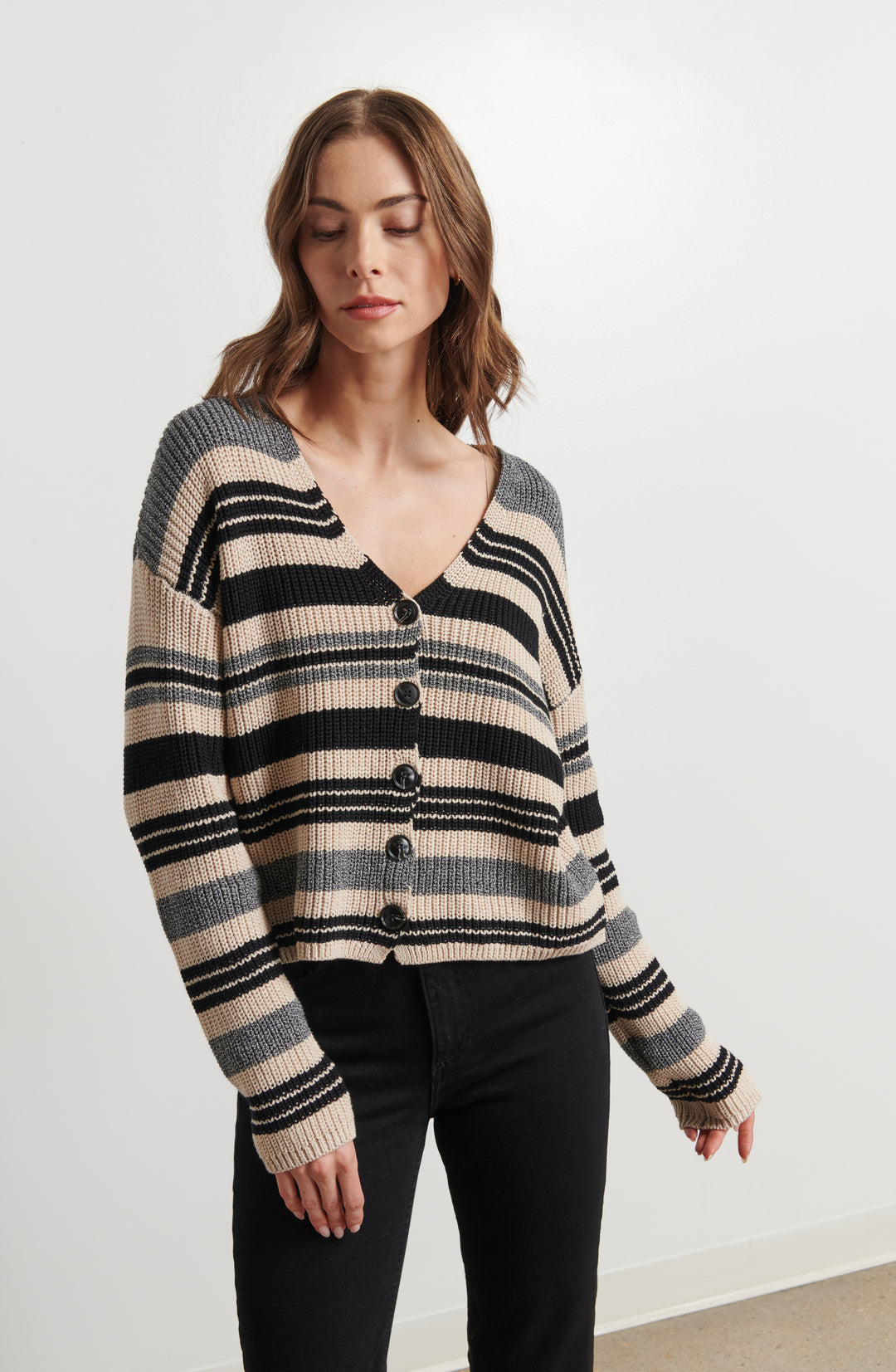 RILEY STRIPED CARDIGAN - LINE