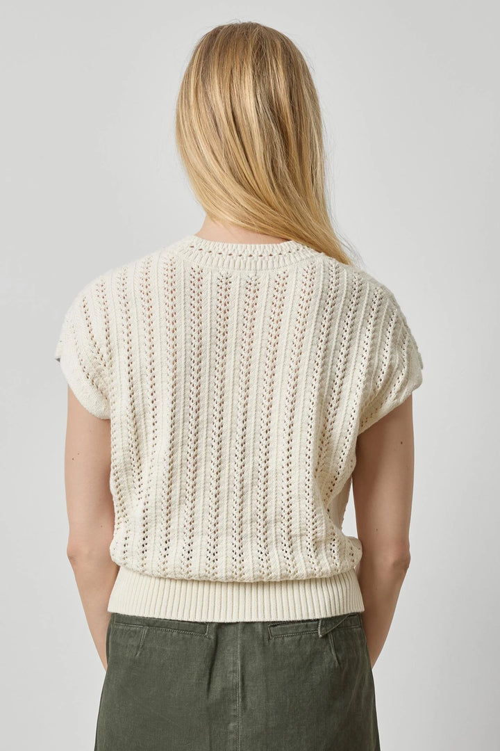 NOVELTY STITCH WEDGE SWEATER (ROPE) - LILLA P