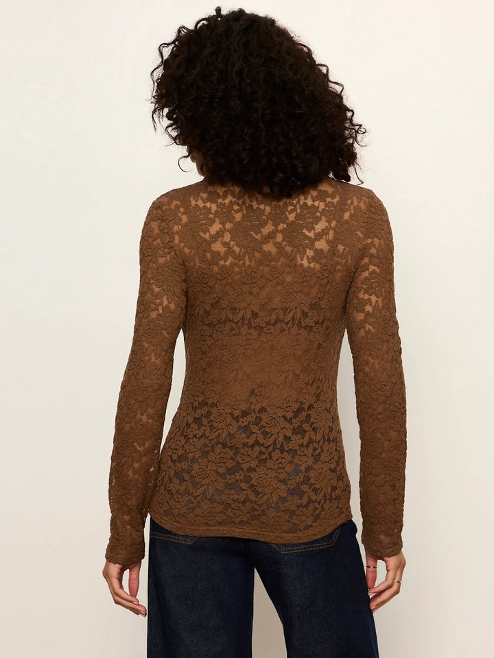DREAMER LACE SHIRT (COCOA POWDER) - SANCTUARY